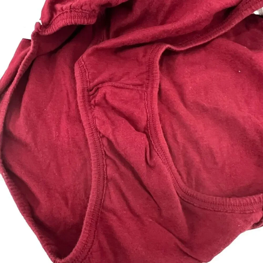 Vintage Bali 2428 Panty Red Hi Leg Cotton Bikini Womens Size 5